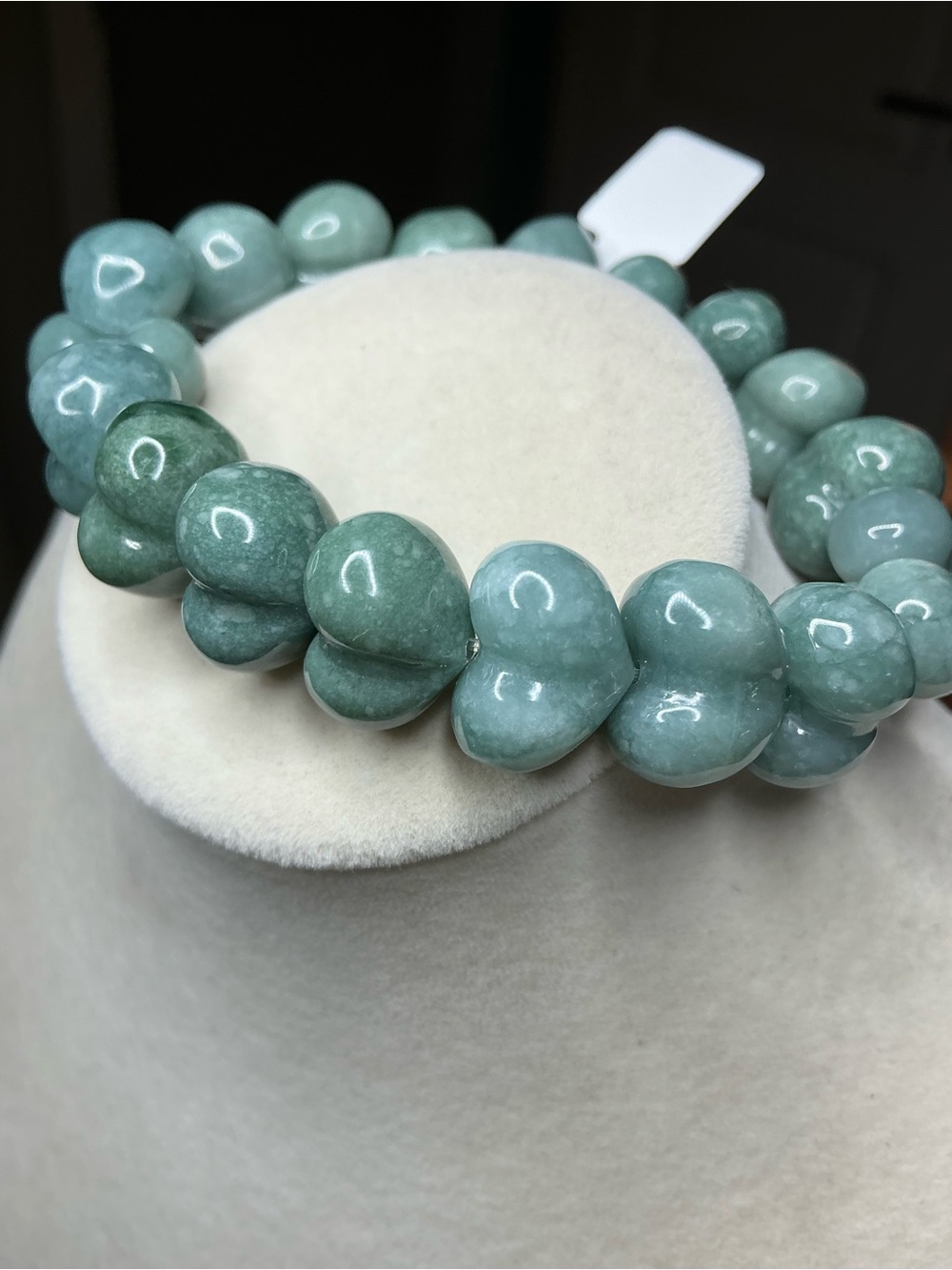 Blue Water Jade Hearts